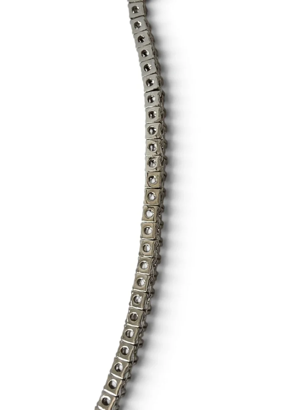 Imperium 3mm Rhinestone Tennis Necklace Chain Silver Sparkle Necklace